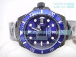 Replica Rolex Submariner Blue Dial Blue Ceramic Bezel All Black Watch